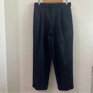 IZOD men’s navy blue front pleat dress pants